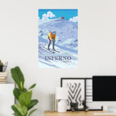 Inferno Downhill Race Mürren Skiplakat Poster (Heimbüro)