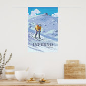 Inferno Downhill Race Mürren Skiplakat Poster (Küche)