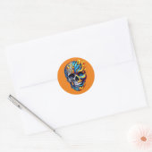 Inferno Duality Skull Runder Aufkleber (Umschlag)