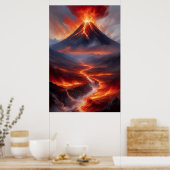 Inferno entfesselt, die massive Vulkanausbruch Poster (Küche)