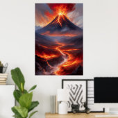 Inferno entfesselt, die massive Vulkanausbruch Poster (Heimbüro)
