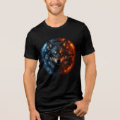 Inferno & Frost Wolf – Elemental Duality Tri-Blend Shirt (Vorderseite)