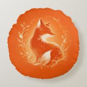 Inferno Fuchs Rundes Kissen (Vorderseite)