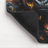 Inferno Gorilla – Feuerbestie Digitale Kunst Mousepad (Ecke)