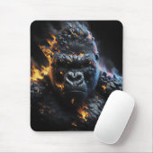 Inferno Gorilla – Feuerbestie Digitale Kunst Mousepad (Mit Mouse)