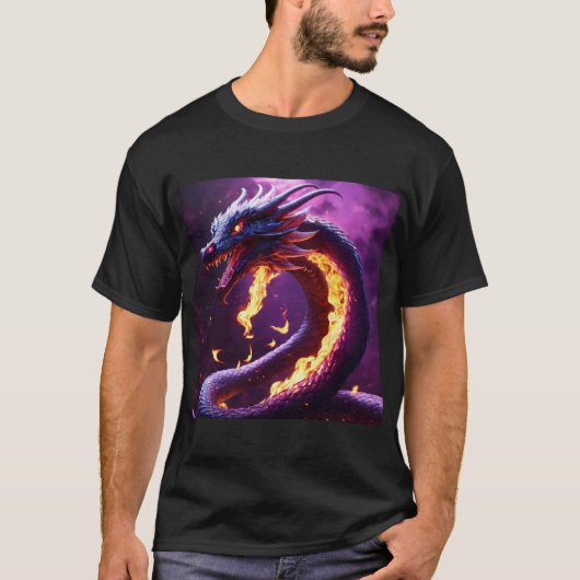 Inferno Guardian: Der mächtige Drache T-Shirt (Vorderseite)