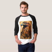 Inferno Guardian: Majestic A Eagle Bird Design Log T-Shirt (Vorne ganz)