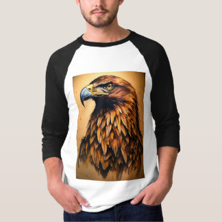 Inferno Guardian: Majestic A Eagle Bird Design Log T-Shirt