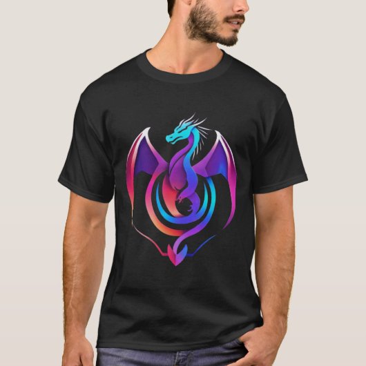 "Inferno Guardian: Majestic Dragon Tattoo Design" T-Shirt (Vorderseite)