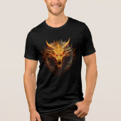 Inferno Horned Dragon Head Art Tri-Blend Shirt (Vorderseite)