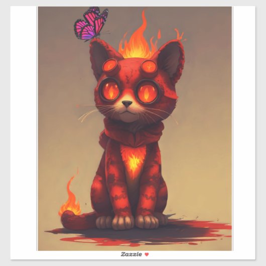 Inferno Kitty Aufkleber (Blatt)