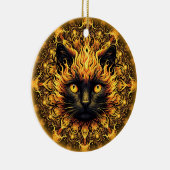 Inferno Kitty Mandala Keramik Ornament (Rechts)