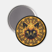 Inferno Kitty Mandala Magnet (Vorderseite/Rückseite)