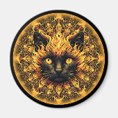 Inferno Kitty Mandala Magnet (Vorne)