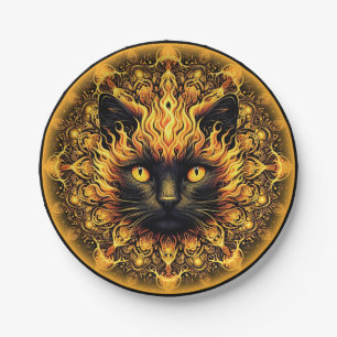 Inferno Kitty Mandala Pappteller