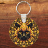 Inferno Kitty Mandala Schlüsselanhänger (Vorderseite)
