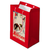 Inferno läuft förderndes Plakat Mittlere Geschenktüte (Rückseite Schrägansicht)