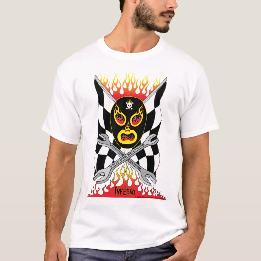 Inferno Luchador der mexikanischen der T - Shirt (Vorderseite)