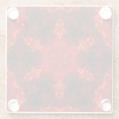 Inferno Nexus - Fiery Kaleidoskop Art Glasuntersetzer (Rückseite)