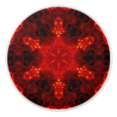 Inferno Nexus - Fiery Kaleidoskop Art Keramikknauf (Vorderseite)