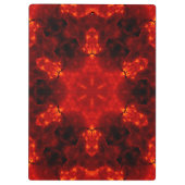 Inferno Nexus - Fiery Kaleidoskop Art Klemmbrett (Rückseite)