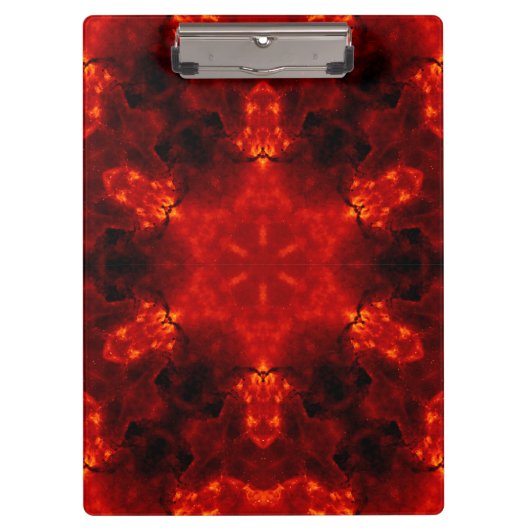 Inferno Nexus - Fiery Kaleidoskop Art Klemmbrett (Vorderseite)