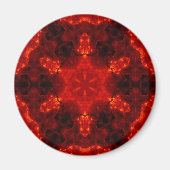Inferno Nexus - Fiery Kaleidoskop Art Magnet (Vorne)