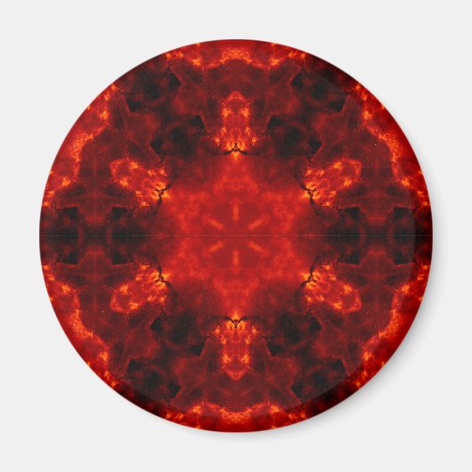 Inferno Nexus - Fiery Kaleidoskop Art Magnet (Vorne)
