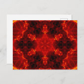 Inferno Nexus - Fiery Kaleidoskop Art Postkarte (Vorne/Hinten)