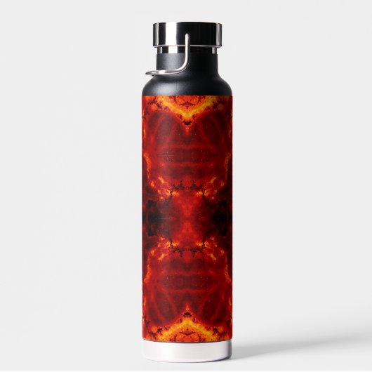 Inferno Nexus - Fiery Kaleidoskop Art Trinkflasche (Rechts)