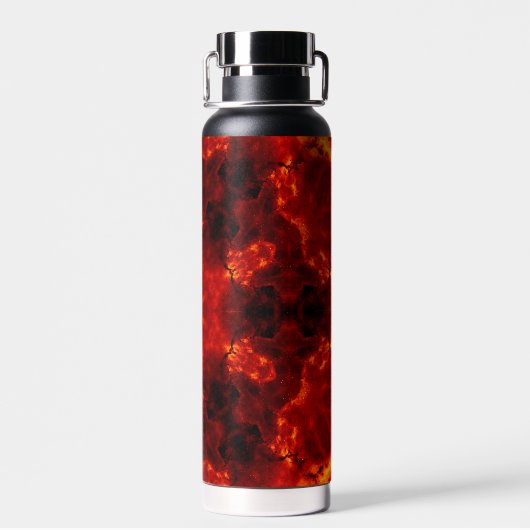 Inferno Nexus - Fiery Kaleidoskop Art Trinkflasche (Rückseite)