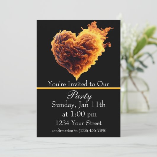 Inferno of Fun Ultimate Fire Party Einladung! Einladung (Stehend Vorderseite)