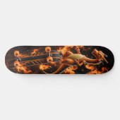 Inferno Orange Fire-Drache Skateboard Deck (Horizontal)
