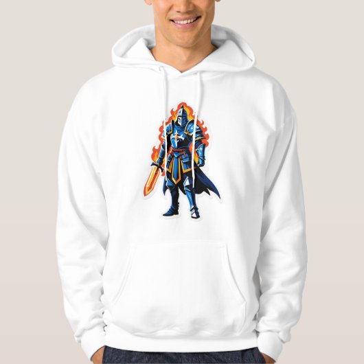 Inferno-Paladin – Flammengebundener Ritter Hoodie (Vorderseite)