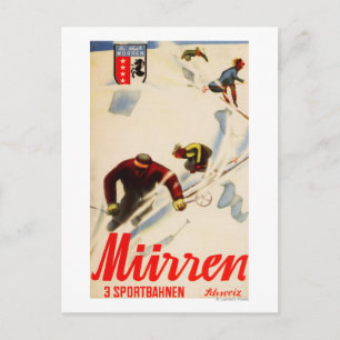 Inferno-Rennen Werbeplakat Postkarte