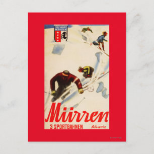 Inferno-Rennen Werbeplakat Postkarte