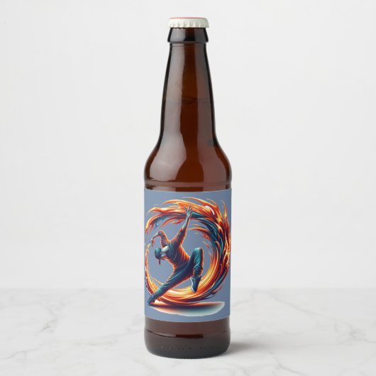 Inferno Spin - Den Geist des Breakdance Bierflaschenetikett (Vorderseite)
