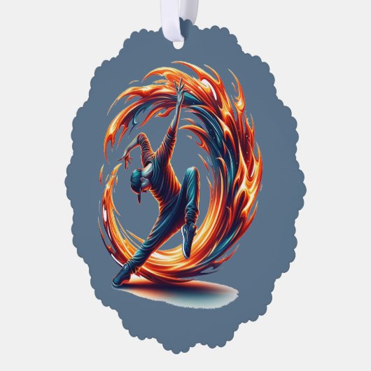 Inferno Spin - Den Geist des Breakdance Ornament Karte (Links)