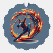 Inferno Spin - Den Geist des Breakdance Ornament Karte (Vorderseite)