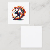 Inferno Spin - Den Geist des Breakdance Quadratische Visitenkarte (Vorne/Hinten)