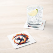 Inferno Spin - Den Geist des Breakdance Rechteckiger Pappuntersetzer (Vor Ort)