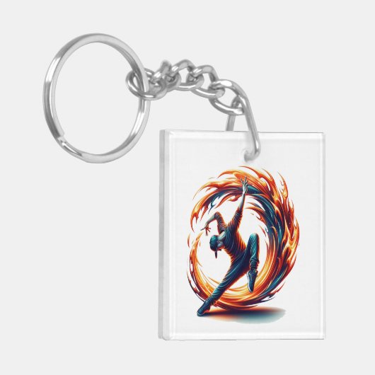 Inferno Spin - Den Geist des Breakdance Schlüsselanhänger (Vorderseite links)