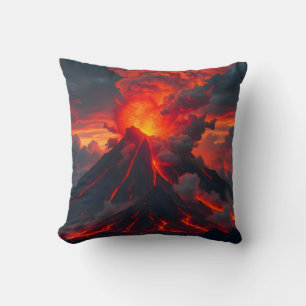 Inferno Summit – Vulkanische Fantasy-Landschaftsde Kissen
