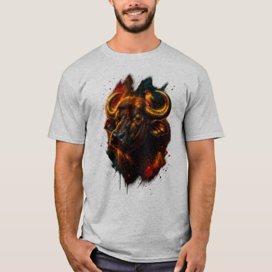 Inferno Taurus – Glowing Bull Power T-Shirt (Vorderseite)