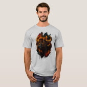 Inferno Taurus – Glühender Stier Power T-Shirt (Vorne ganz)