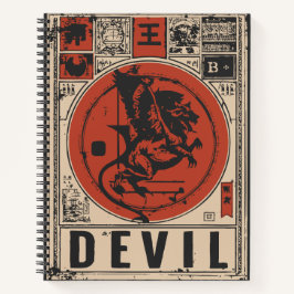 Inferno Throne - Der Teufel König im Verzierten Zo Notizblock