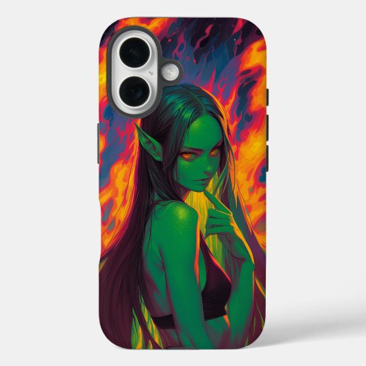 Inferno-Tide-Elf mit den Augen der Eber Case-Mate iPhone Hülle (Rückseite)