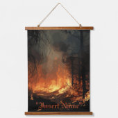 Inferno Wandteppich Mit Holzrahmen (Vorderseite)