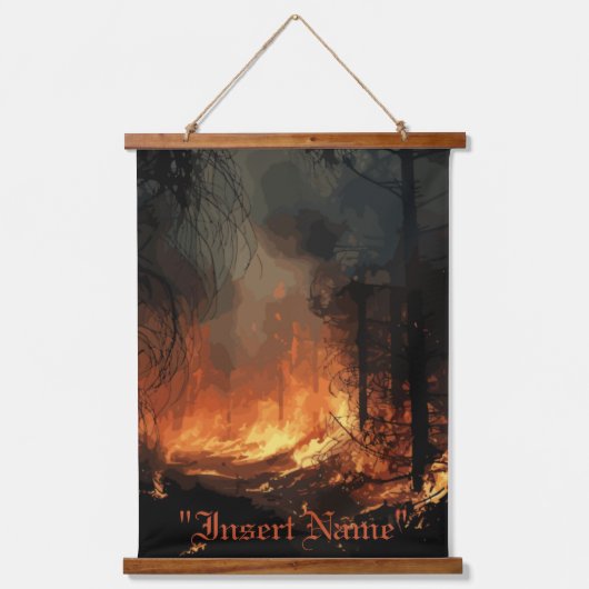 Inferno Wandteppich Mit Holzrahmen (Vorderseite)