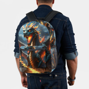 "Infernos Atem: Die Flamme des Drachen" Bedruckter Rucksack
